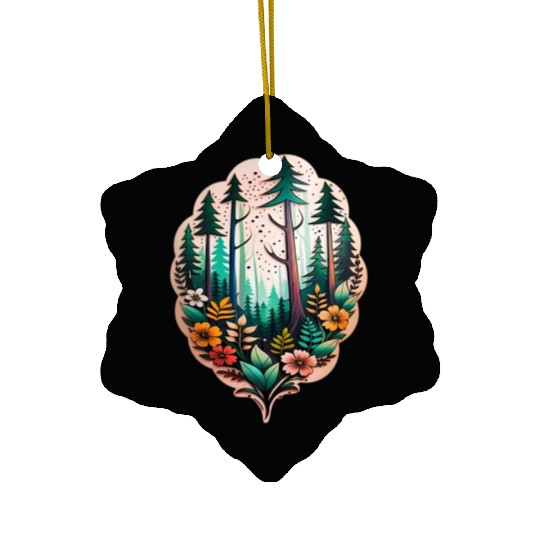 nature on skin Ceramic Ornaments