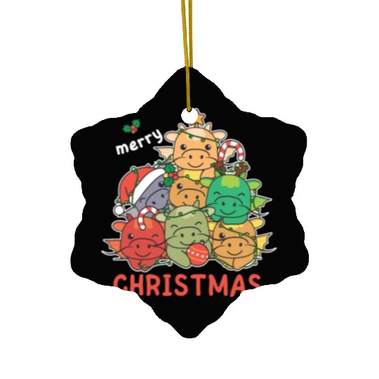 Dragon Christmas Tree Merry Christmas Ceramic Ornaments