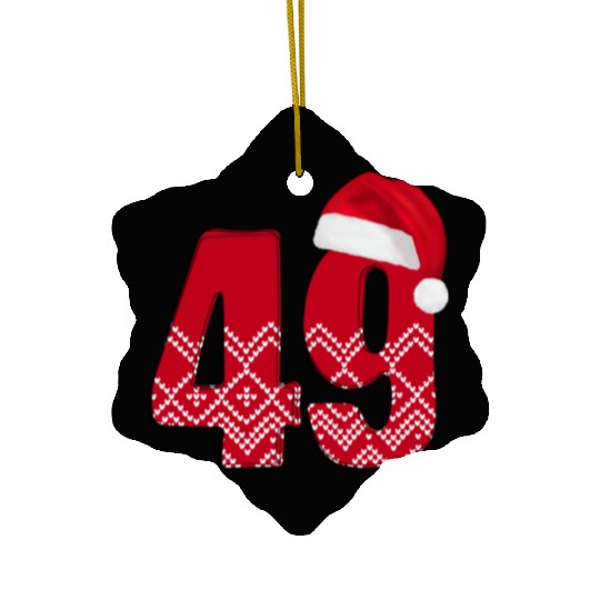 49 Birthday Years - Congratulations Forty Nine Ceramic Ornaments