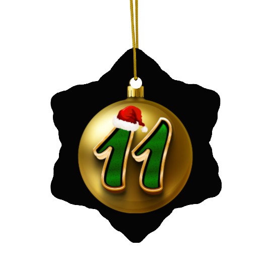 Age 11 Years Today - Merry Christmas Number Eleven Ceramic Ornaments