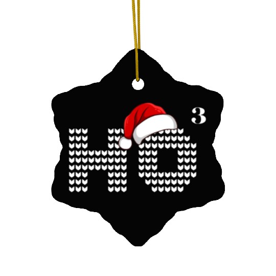HO HO HO Christmas Funny Santa Ceramic Ornaments