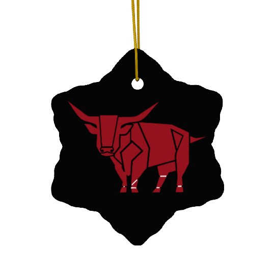 Courageous Bull Heart Ceramic Ornaments