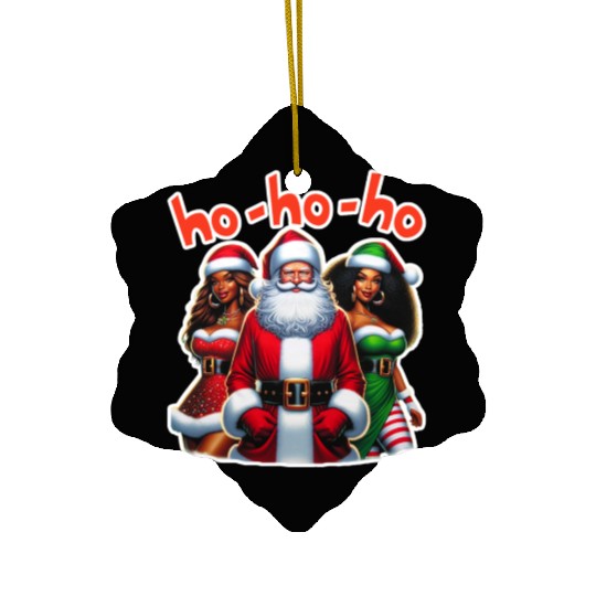 Ho-Ho-Ho Ceramic Ornaments