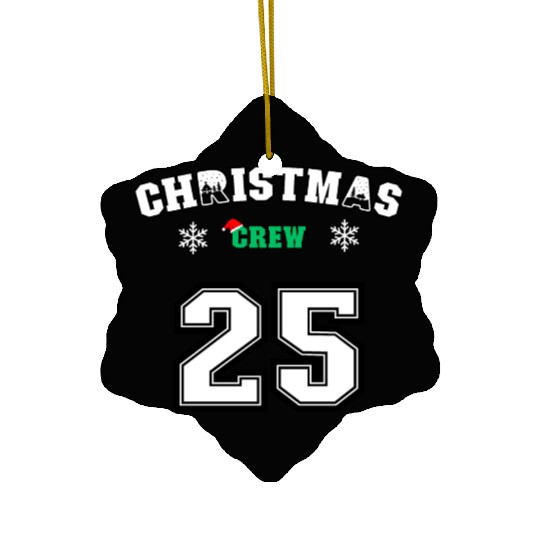 Family Christmas Crew Ceramic Ornaments