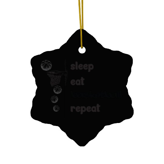 Basketball Coach Sleep Eat Basketball Repeat Ceramic Ornaments