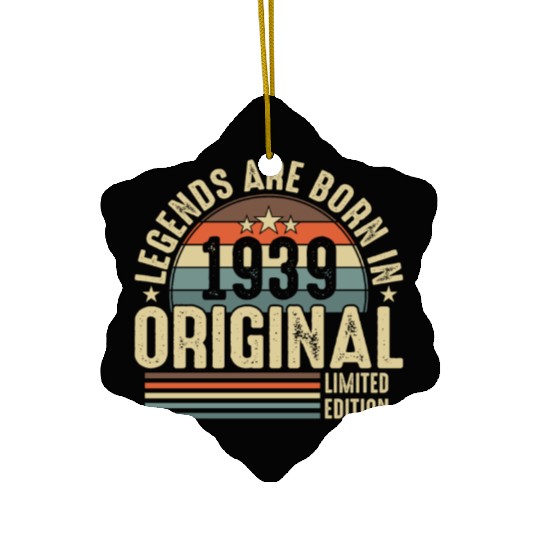 Timeless 1939 Vintage Birthday Ceramic Ornaments