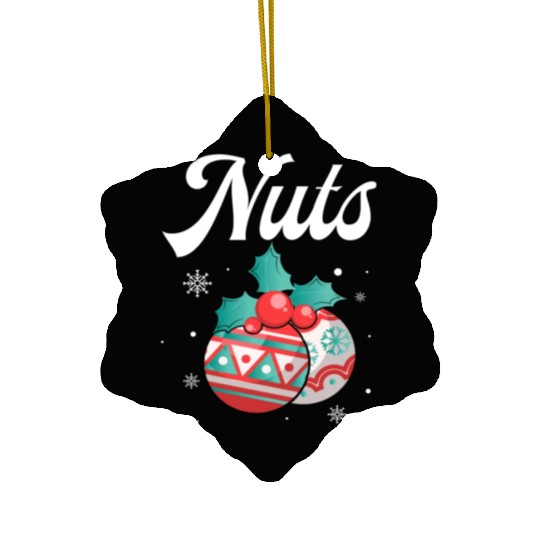 Christmas Nuts Santa Snowflakes Candy Canes Winter Ceramic Ornaments