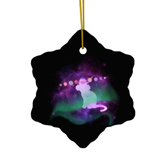 Music Space Cat Ceramic Ornaments