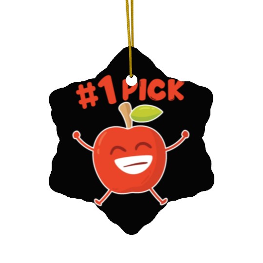 Apple Number 1 Pick Apple Orchard Apple Picking Ceramic Ornaments