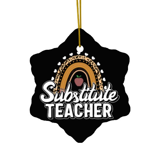 Teacher Ceramic Ornaments, Substitute Teacher Ceramic Ornaments, Teacher's