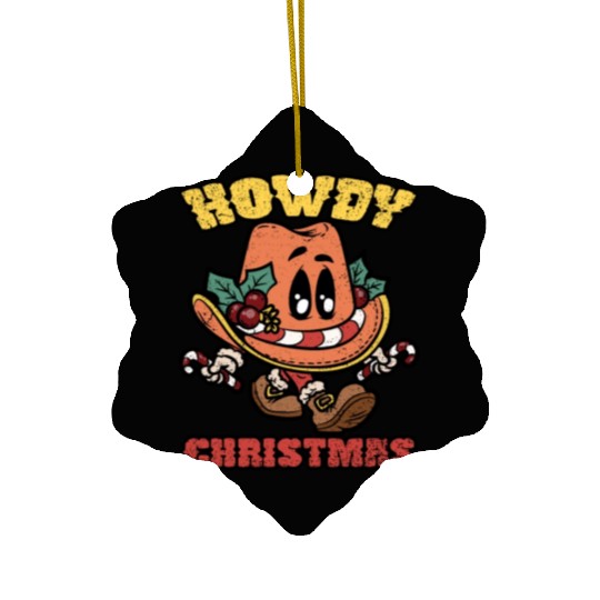 HOWDY CHRISTMAS Ceramic Ornaments