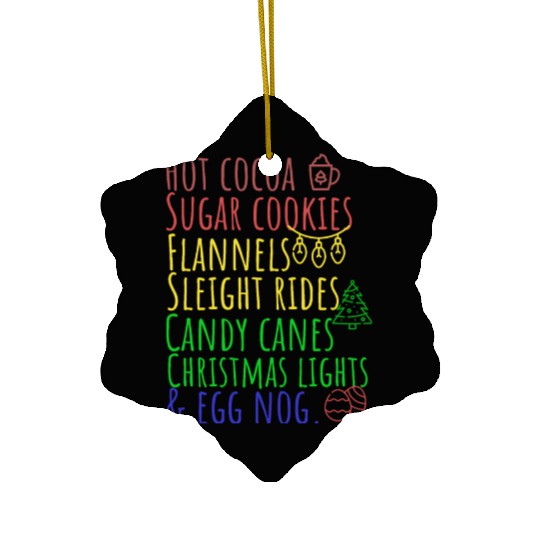 Hot cocoa sugar cookies Christmas lights Ceramic Ornaments