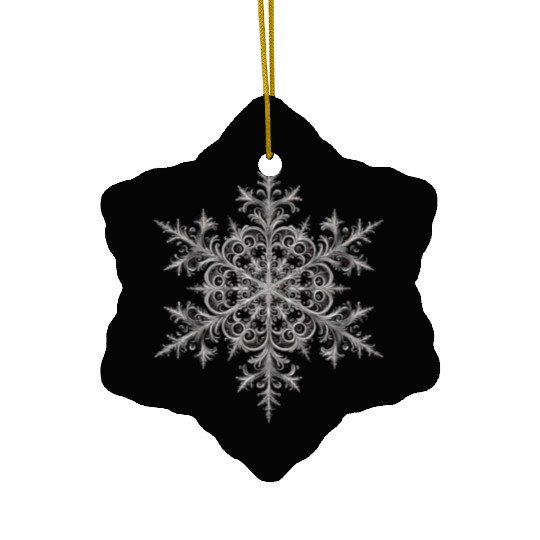 Baroque Snowflake Elegance Ceramic Ornaments