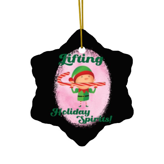 Muscle Elf -Christmas Spirit Workout Ceramic Ornaments