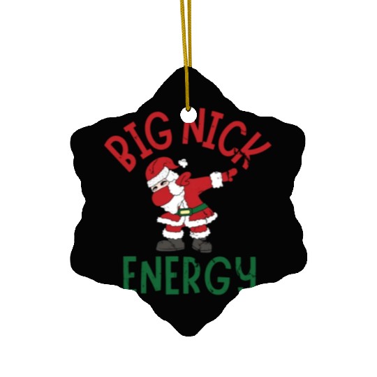 Big Nick Energy Christmas Dabbing Santa Claus Ceramic Ornaments