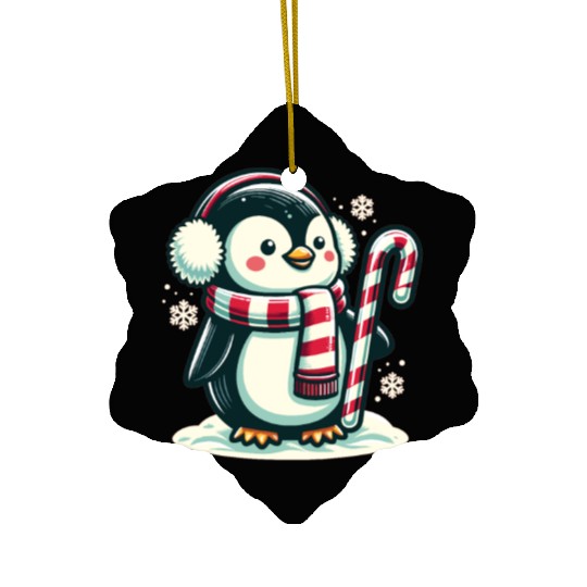 Penguin Christmas Animals Cute Penguins Ceramic Ornaments