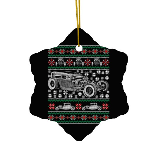 Hot Rod Ugly Muscle Car Ceramic Ornaments