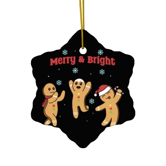 Dancing Gingerbread Ceramic Ornaments