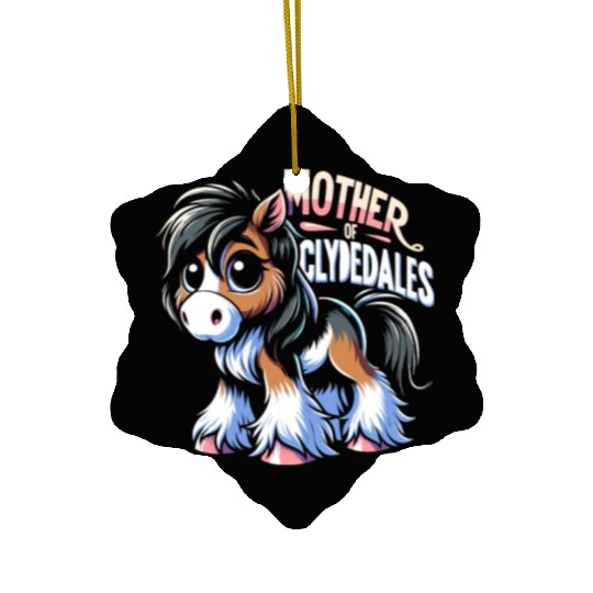 Draught Horse Lover Giant Horse Breed Clydesdale Ceramic Ornaments