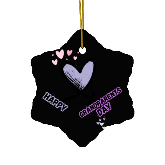 Happy Grandparents Day Ceramic Ornaments