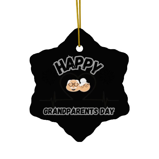 Happy Grandparents Day Ceramic Ornaments