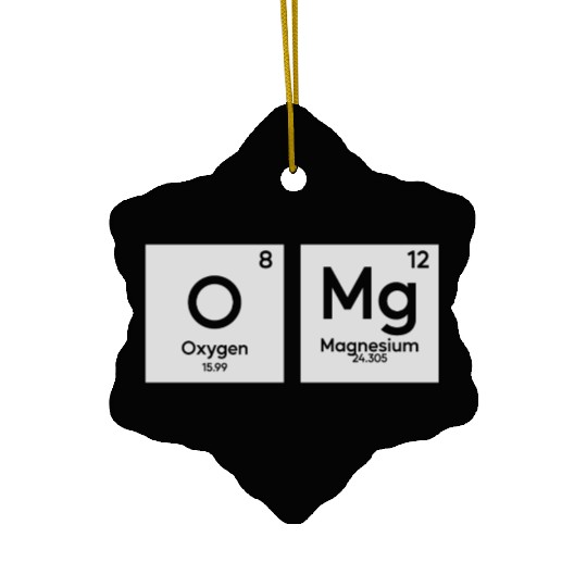 OMG periodic table in chemistry Ceramic Ornaments