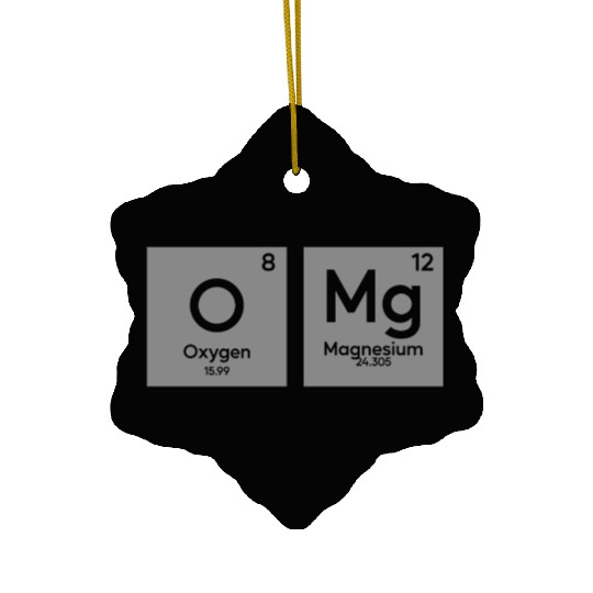 OMG periodic table in chemistry Ceramic Ornaments