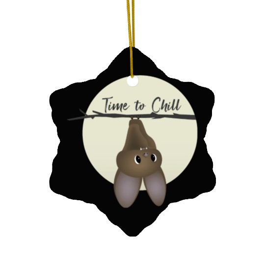 Bat - Time to Chill Ceramic Ornaments