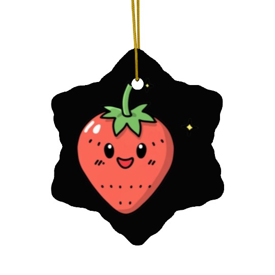 Kawaii Strawberry Ceramic Ornaments