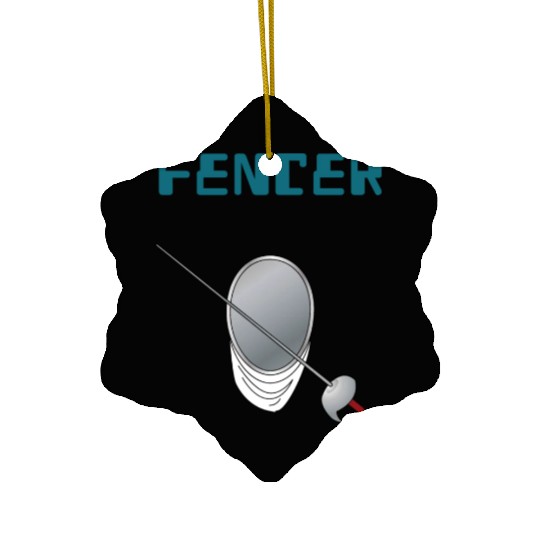 Fencer fencing sport game Ceramic Ornaments