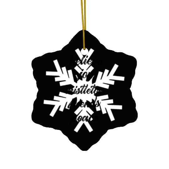 White Snowflake Warm Wishes Ceramic Ornaments