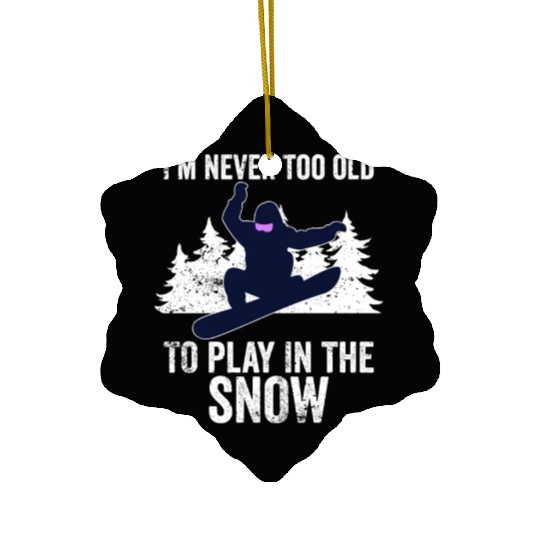 Funny Snowboarding Gifts Snowboard Snowboarder Ceramic Ornaments