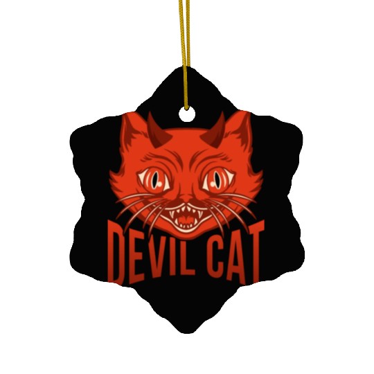 Devil Cat Ceramic Ornaments