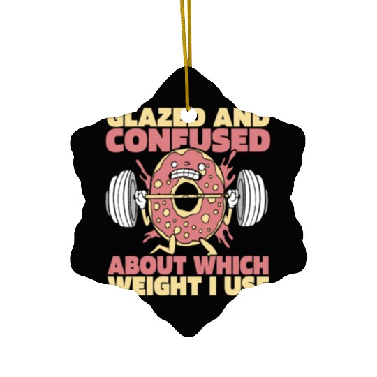 Fitness Donut Funny Donut Gym Ceramic Ornaments