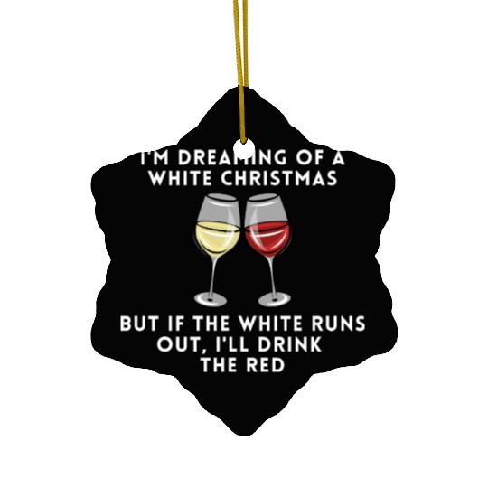 Dreaming of a white christmas - or maybe red Ceramic Ornaments