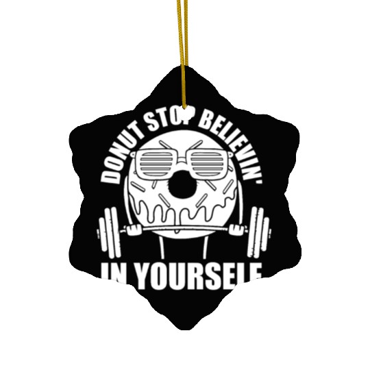 Fitness Donut Funny Donut Gym Ceramic Ornaments