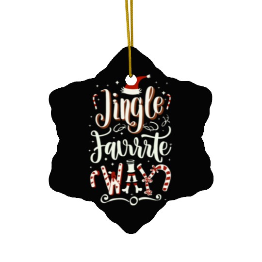 Winter Wonderland: Icy Snow, North Pole, Rejoice Ceramic Ornaments