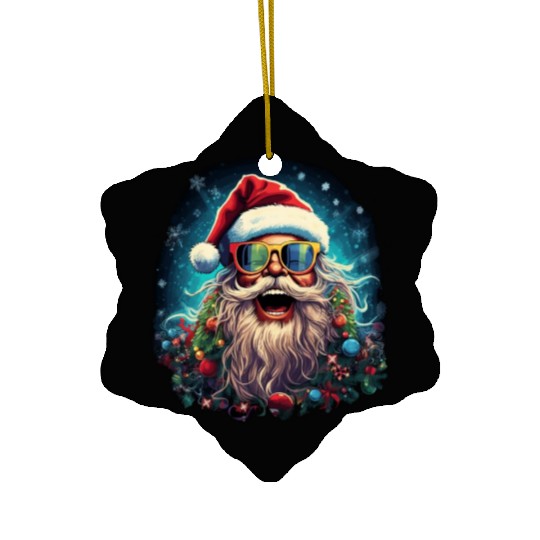 Joyful Santa's LOL Celebration Ceramic Ornaments