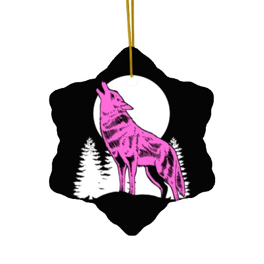 Mountain Wolf Furry Owner Gift Ceramic Ornaments