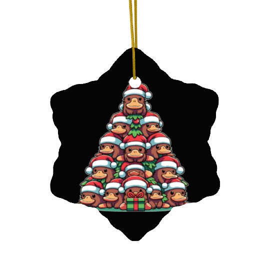 Schnabeltier Christmas Tree Merry Christmas Ceramic Ornaments