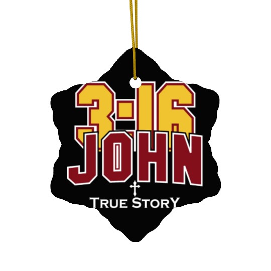 John 3:16 True Story Love Jesus Christian Ceramic Ornaments