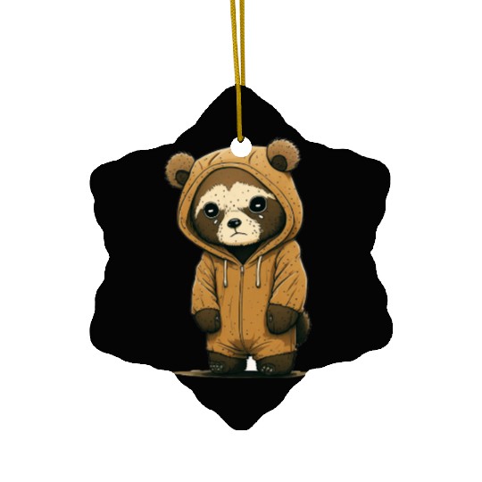 Teddy Bear Disguise Ceramic Ornaments