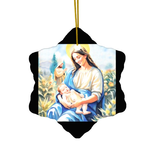 Nativity - The Holy Family Ceramic Ornaments