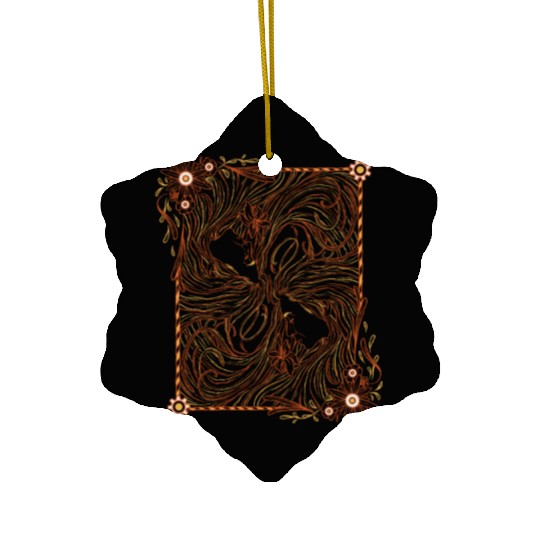 Gemini Steampunk Symmetry Ceramic Ornaments