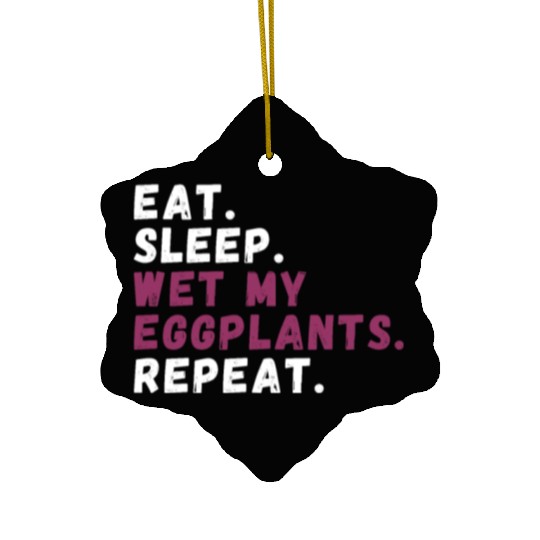 Eggplant Lover Healthy Cuisine Gardening Ceramic Ornaments