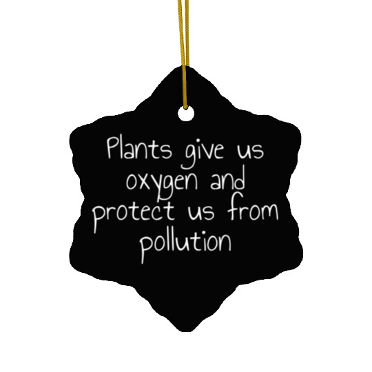 Plants Give Us Oxygen And Protect Us From Pollutio Ceramic Ornaments