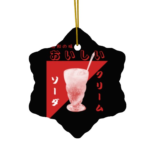 Japanese Retro Showa Cream Soda Ceramic Ornaments