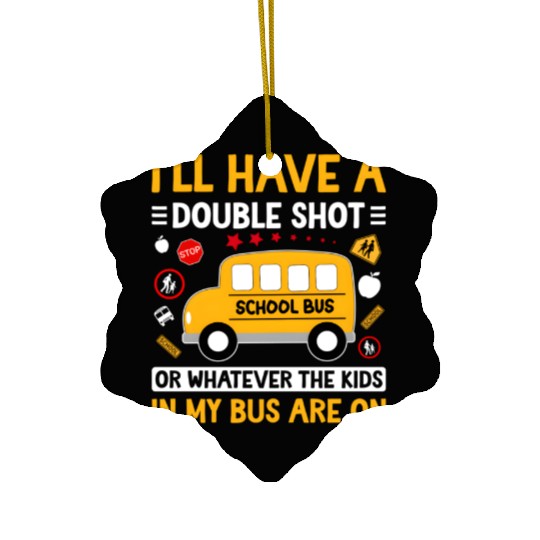 In My Bus Monitor School Bus Monitor Ceramic Ornaments