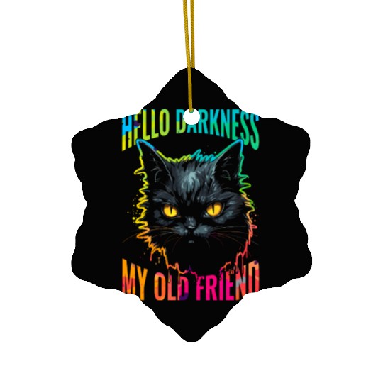 Hello Darkness My Old Friend Ceramic Ornaments