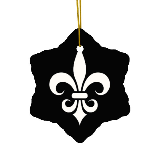 French Lily Simple Ceramic Ornaments